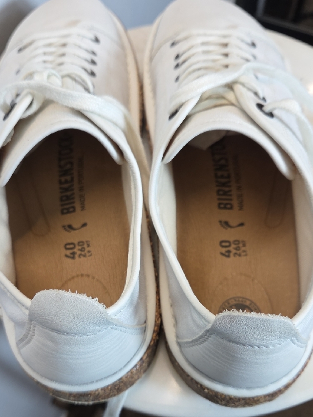 Birkenstock White Canvas Low-Top Sneakers Size 40 - Picture 9 of 11